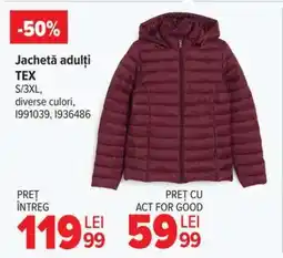 Carrefour Jachetă adulți TEX Ofertă