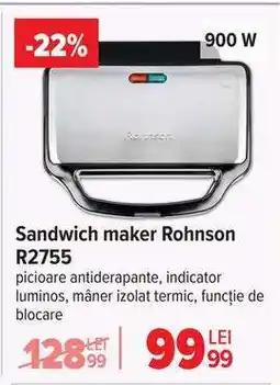 Carrefour Sandwich maker Rohnson R2755 Ofertă