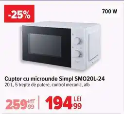 Carrefour Cuptor cu microunde Simpl SMO20L-24 Ofertă