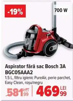 Carrefour Aspirator fără sac Bosch 3A BGC05AAA2 Ofertă