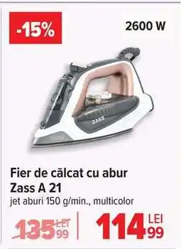 Carrefour Fier de călcat cu abur Zass A 21 Ofertă