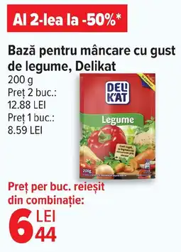 Carrefour Bază pentru mâncare cu gust de legume, Delikat Ofertă