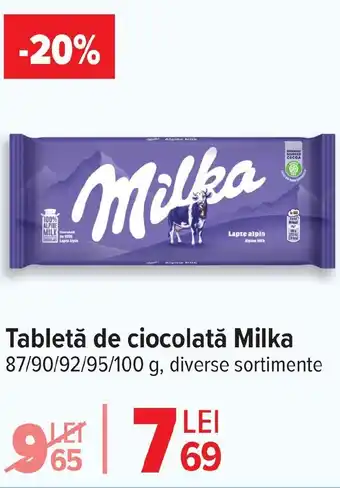 Carrefour Tabletă de ciocolată Milka Ofertă