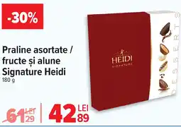 Carrefour Praline asortate / fructe şi alune Signature Heidi Ofertă