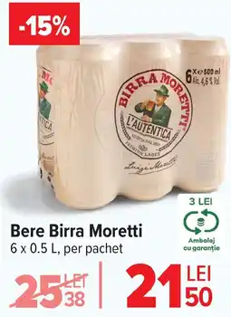 Carrefour Bere Birra Moretti Ofertă