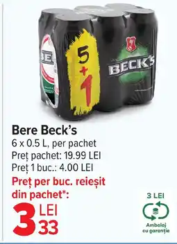 Carrefour Bere Beck's Ofertă