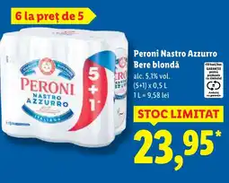 Lidl Peroni Nastro Azzurro Bere blondă Ofertă