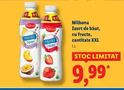 Lidl Milbona Iaurt de băut, cu fructe, cantitate XXL Ofertă