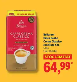 Lidl Bellarom Cafea boabe Crema Classico cantitate XXL Ofertă