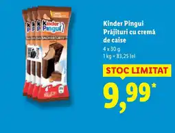 Lidl Kinder Pingui Prăjituri cu cremă de caise Ofertă