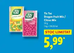 Lidl Tic Tac Dragon Fruit Mix / Citrus Mix Ofertă