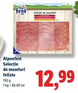 Lidl Alpenfest Selecţie de mezeluri feliate Ofertă