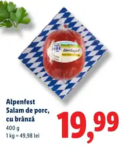 Lidl Alpenfest Salam de porc, cu brânză Ofertă