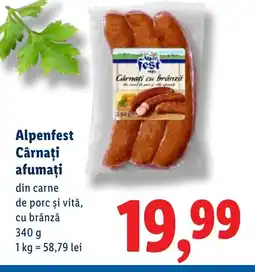 Lidl Alpenfest Cârnaţi afumați Ofertă