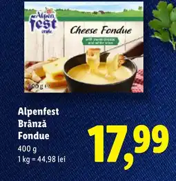 Lidl Alpenfest Brânză Fondue Ofertă