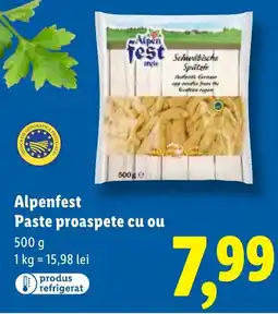 Lidl Alpenfest Paste proaspete cu ou Ofertă