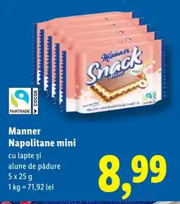 Lidl Manner Napolitane mini Ofertă