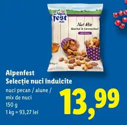 Lidl Alpenfest Selecţie nuci îndulcite Ofertă