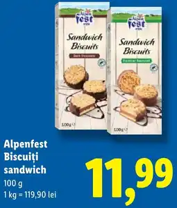 Lidl Alpenfest Biscuiţi sandwich Ofertă