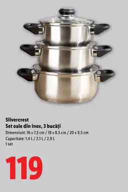 Lidl Set oale din inox, 3 bucăţi Ofertă
