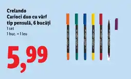 Lidl Crelando Carioci duo cu vârf tip pensulǎ Ofertă