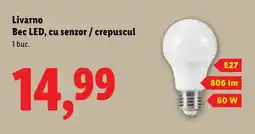 Lidl Livarno Bec LED, cu senzor / crepuscul Ofertă