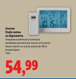 Lidl Livarno Staţie meteo cu higrometru Ofertă
