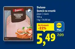 Lidl Dulano Şuncă cu crustă Ofertă