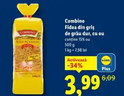 Lidl Combino Fidea din griş de grâu dur, cu ou Ofertă