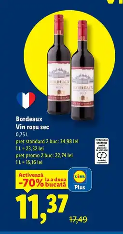 Lidl Bordeaux Vin roşu sec Ofertă