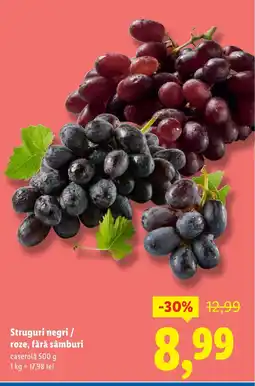 Lidl Struguri negri / roze, fără sâmburi Ofertă