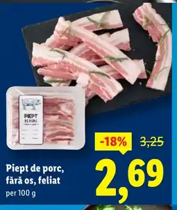 Lidl Piept de porc, fără os, feliat Ofertă