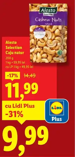 Lidl Alesto Selection Caju natur Ofertă