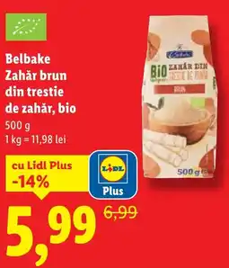 Lidl Belbake Zahăr brun din trestie de zahăr, bio Ofertă