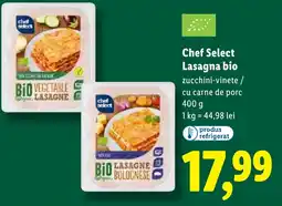 Lidl Chef Select Lasagna bio Ofertă