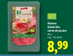 Lidl Dulano Salam bio, carne de pasăre Ofertă
