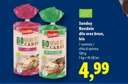 Lidl Sondey Rondele din orez brun, bio Ofertă