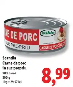 Lidl Scandia Carne de porc în suc propriu Ofertă