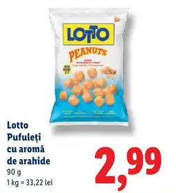 Lidl Lotto Pufuleţi cu aromă de arahide Ofertă