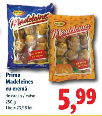 Lidl Primo Madeleines cu cremă Ofertă