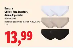 Lidl Esmara Chiloţi fără cusături, damă, 2 perechi Ofertă