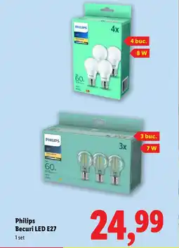 Lidl PHILIPS Becuri LED E27 Ofertă
