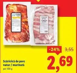 Lidl Scăricică de porc natur/marinată Ofertă