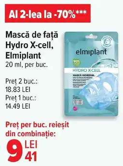 Carrefour Mască de faţă Hydro X-cell, Elmiplant Ofertă