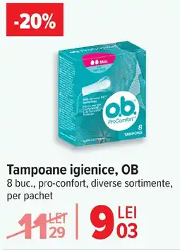 Carrefour Tampoane igienice, OB Ofertă