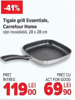 Carrefour Tigaie grill Essentials, Carrefour Home Ofertă