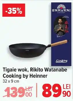Carrefour Tigaie wok, Rikito Watanabe Cooking by Heinner Ofertă