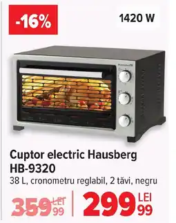 Carrefour Cuptor electric Hausberg HB-9320 Ofertă