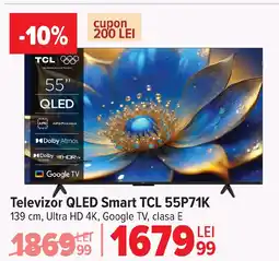 Carrefour Televizor QLED Smart TCL 55P71K Ofertă