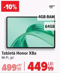 Carrefour Tabletǎ Honor X8a Wi-Fi, gri Ofertă